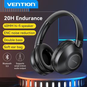 Vention Bluetooth 5.3 Headphones (ABS), 300mAh Battery, Input 5V⎓300mA, USB-C Charging