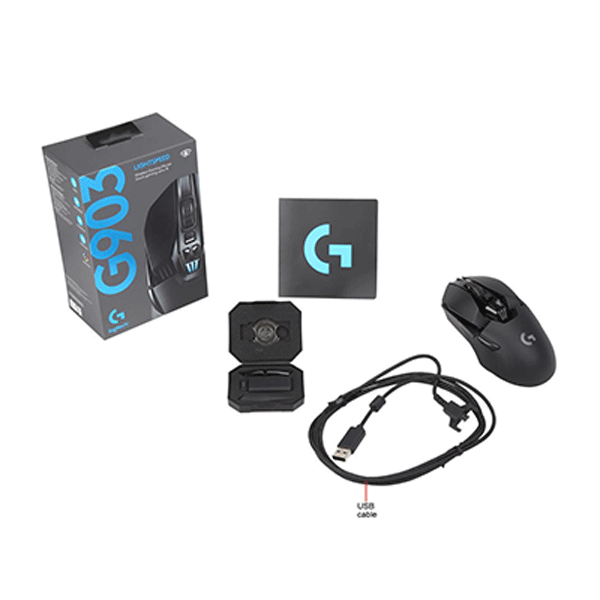 Logitech G903 Lightspeed Wireless Gaming Mouse with HERO 25K Sensor