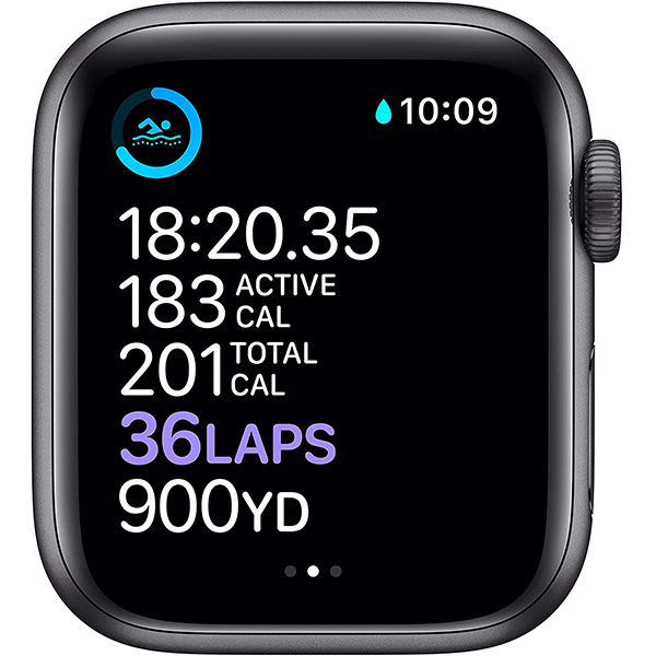 New Apple Watch Series 6 (GPS, 44mm) - Space Gray Aluminum Case with Black Sport Band