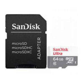 SanDisk MicroSD CLASS 10 100MBPS 64GB with Adapter (SDSQUNR-064G-GN3MA)