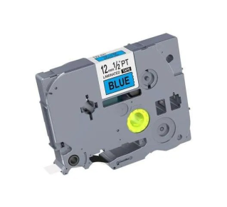 12mm x 8M Black on blue label tape