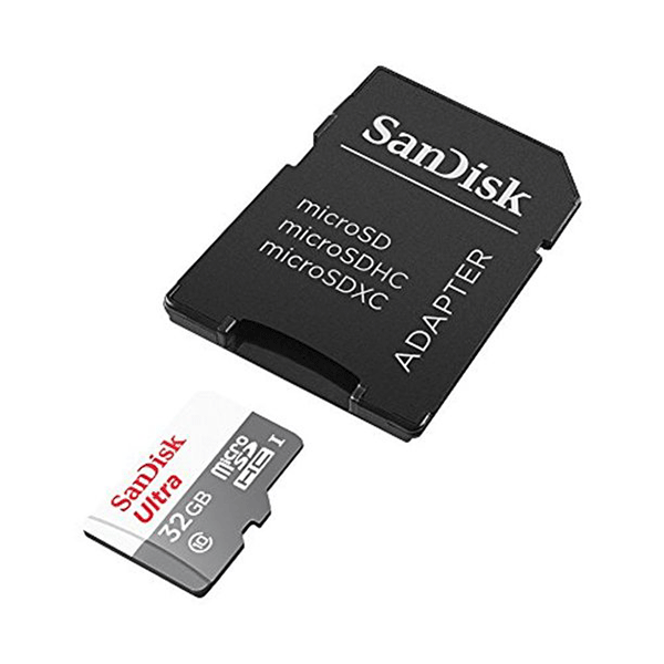 SanDisk MicroSD CLASS 10 100MBPS 32GB with Adapter (SDSQUNR-032G-GN3MA)