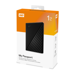 WD My Passport 1TB – Black – WDBYVG0010BBK-WESN