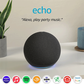 Amazon Echo (4th Generation)  With high quality sound, smart home hub and Alexa
