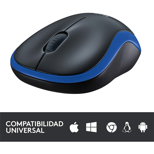 Logitech Wireless Mouse M185 - Blue (910-002236)