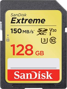 SanDisk Extreme SDXC Card 128GB (SDSDXV5-128G-GNCIN) 