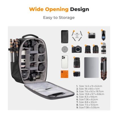 K&F KF13.134 black backpack