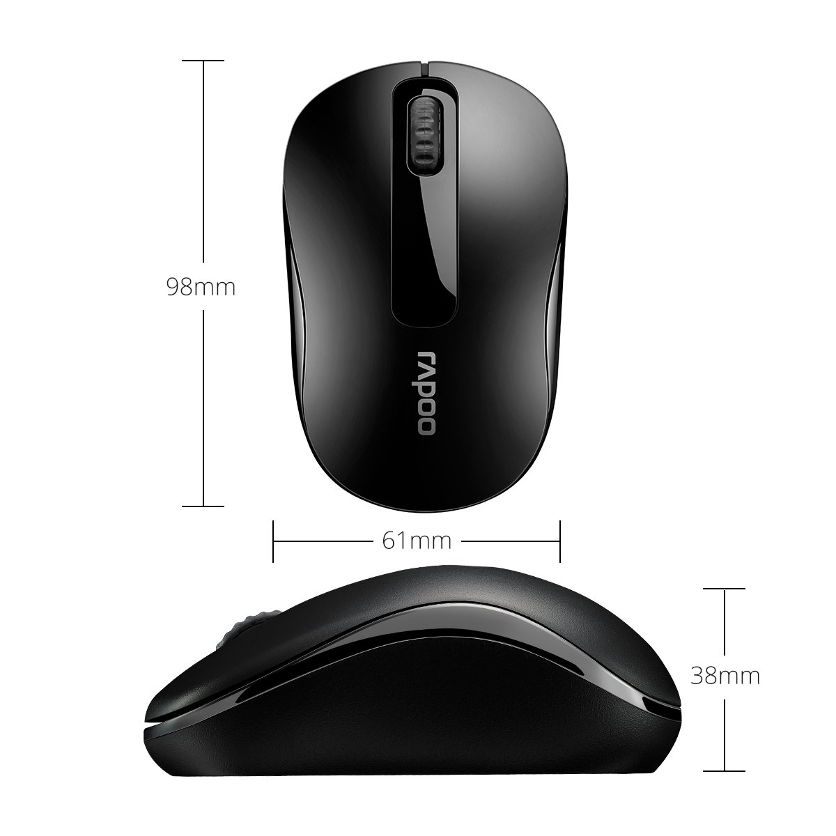 Rapoo Wireless Optical Mouse M10 – Black – M10 Plus