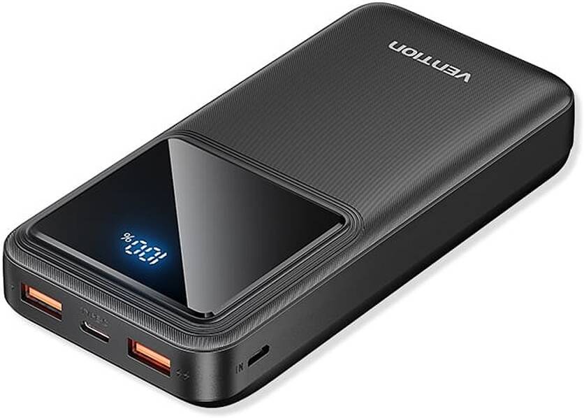 Vention 30000mAh Power Bank 2.5W Black LED Display Type