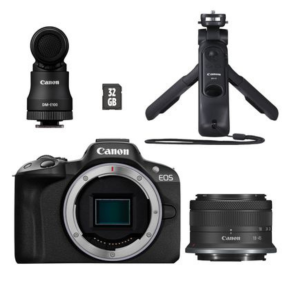 Canon EOS R50 Mirrorless Camera Content Creator Kit & RF-S 18-45mm IS STM Lens