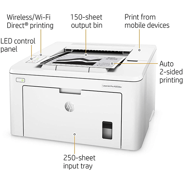 HP LaserJet Pro M203dw Wireless Laser Printer