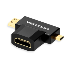 VENTION MINI HDMI MALE + MICRO HDMI MALE TO HDMI FEMALE ADAPTER - VEN-AGDB0