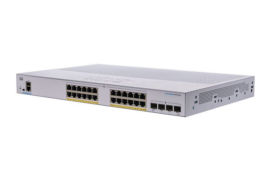 CISCO Business CBS350-24P-4G-UK-1 24-PORT GIGABIT POE Switch managed with 4 SFP- CBS350-24P-4G-UK