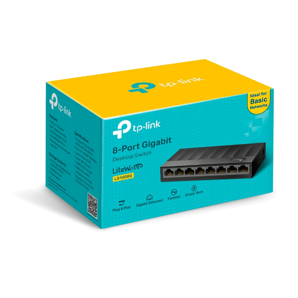 TP-Link 8-Port 10/100/1000Mbps Desktop Switch  (TL-LS1008G)