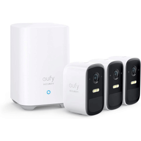 eufy Security, eufyCam 2C Wireless Home Security Camera System, 180-Day Battery Life, HD 1080p, IP67 Weatherproof, Night Vision, Compatible with Amazon Alexa, 3-Cam Kit, No Monthly Fee