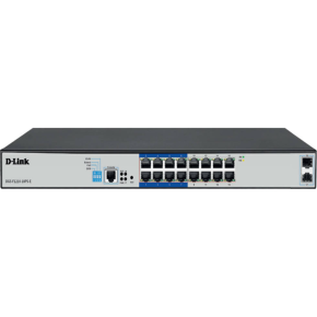 D-Link DGS-F1210-18PS-E 16-port Gigabit Long Range 250m PoE+ Smart Switch with 16 PoE ports, 2 SFP ports – DGS-F1210-18PS