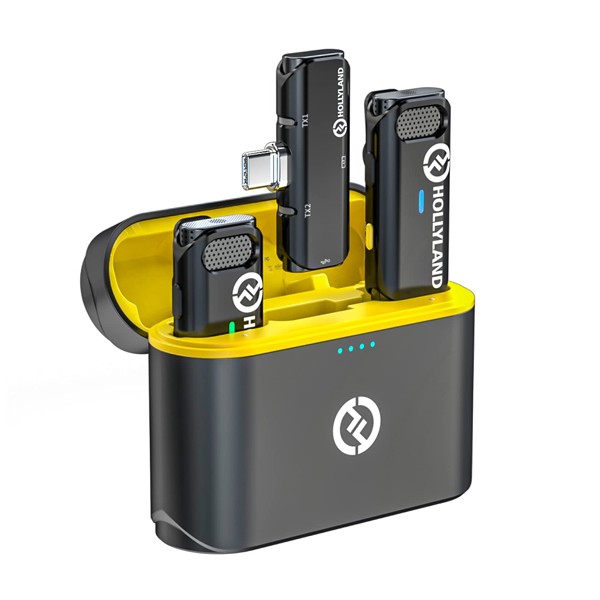 Hollyland LARK C1 DUO 2-Person Wireless Microphone System with USB-C Connector for Mobile Devices