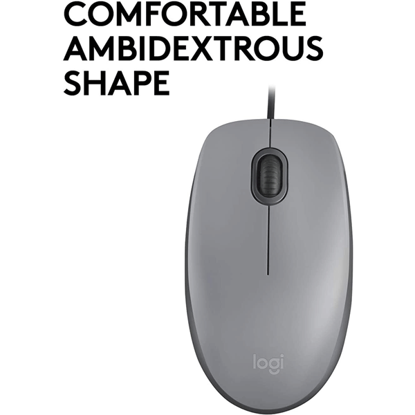 Logitech USB Silent Mouse M110 Mid Grey (910-005490)