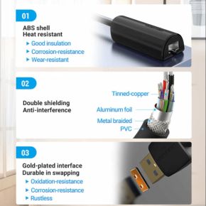 Vention USB 3.0 TO GIGABIT ETHERNET ADAPTER Gray 0.15M Aluminum Alloy Type