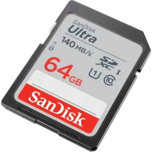 SanDisk Ultra SDXC 64GB UHS-I card 140MB/s Class 10 – SDSDUNB-064G-GN6IN