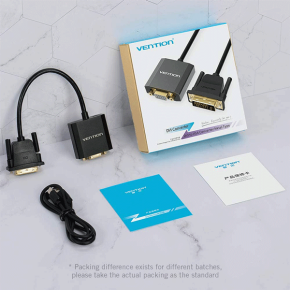 VENTION DVI-D (24+1) Male to VGA Female Adapter Supporting 60Hz and 3D for DVI systems to connect to VGA displays
