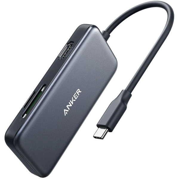 Anker USB C Hub, 5-in-1 USB C Adapter, with 4K USB C to HDMI, SD and microSD Card Reader, 2 USB 3.0 Ports