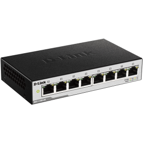 D-Link 8 port 10/100/1000Mbps PoE switch- DGS-1100-08P