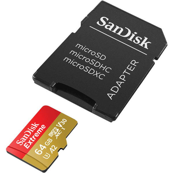 SanDisk 64GB Extreme UHS-I microSDXC Memory Card with SD Adapter (SDSQXA2-064G-GN6AA)