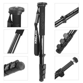 Kingjoy MP208F black Flip Lock Monopod