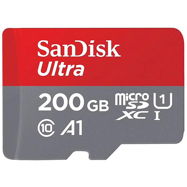SanDisk MicroSD CLASS 10 98MBPS 200GB W/O ADAPTER, (SDSQUAR-200G-GN6MN)