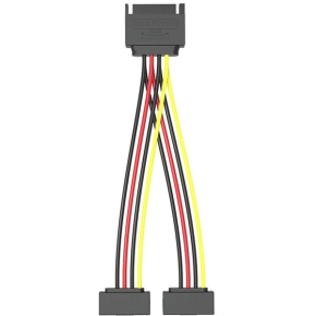Vention SAT 15P Male to Female Power Splitter Cable 0.15 Meter Black  (KDBBB)