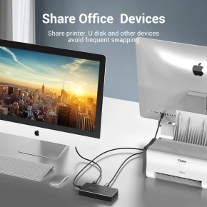 VENTION 2 IN 1 OUT HDMI KVM SWITCH BLACK -VEN-AFRB0