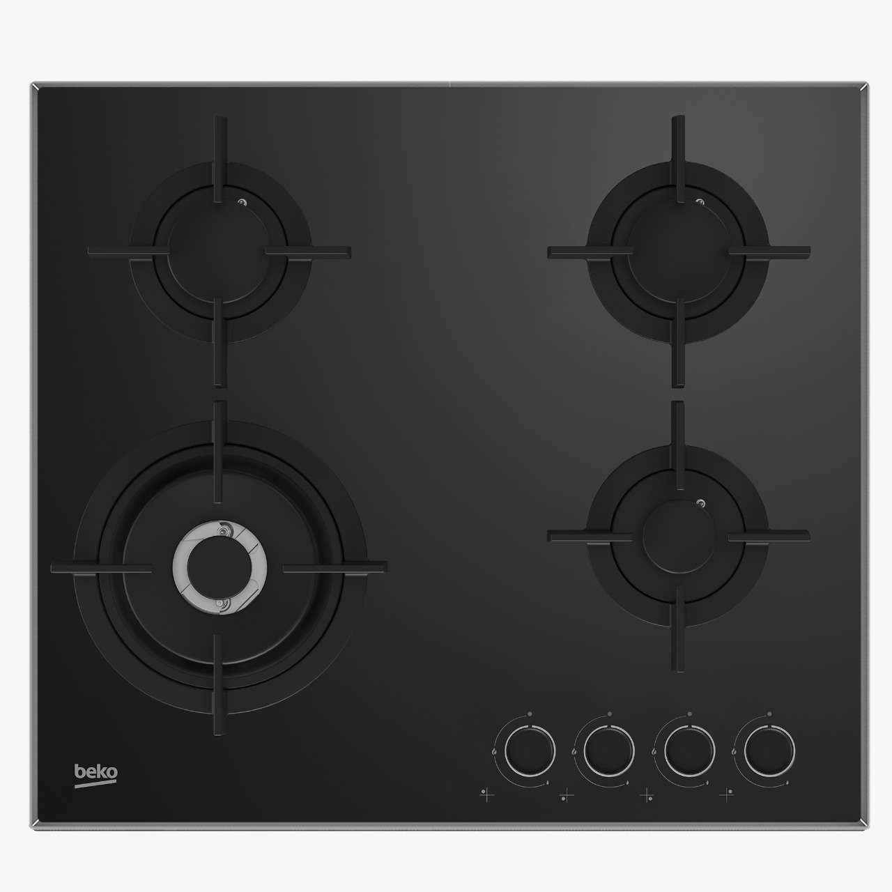 Beko HCLW64222S 60cm 4-Burner Gas Hob – Stainless Steel