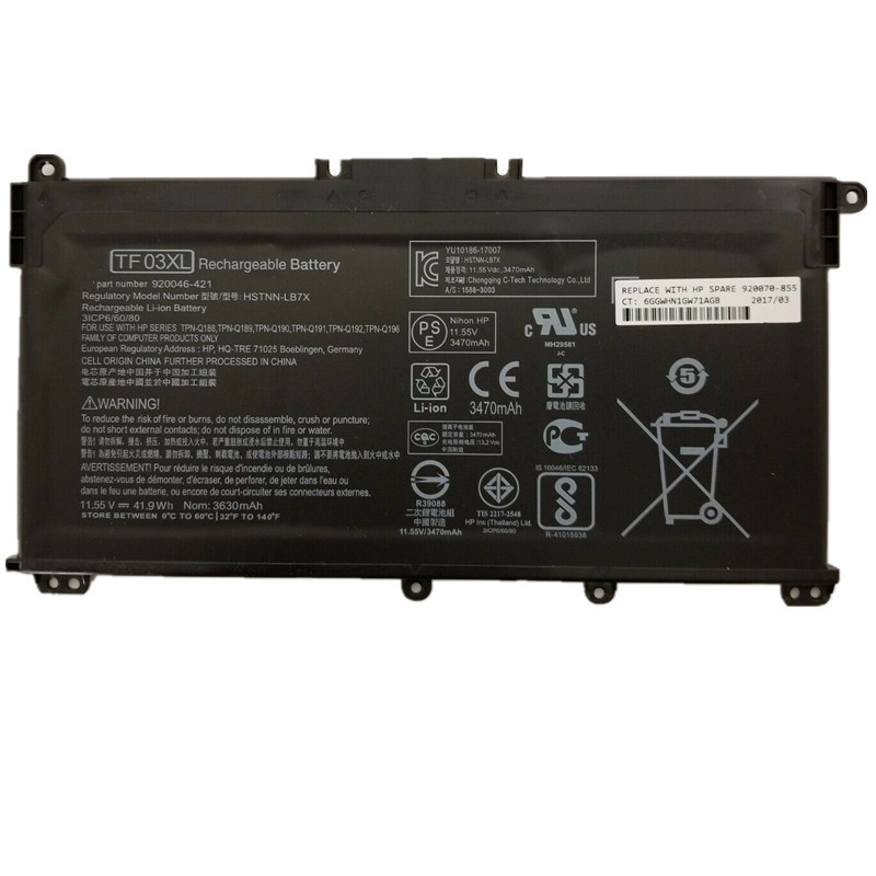 TF03XL Battery HP Pavilion 15-CD 