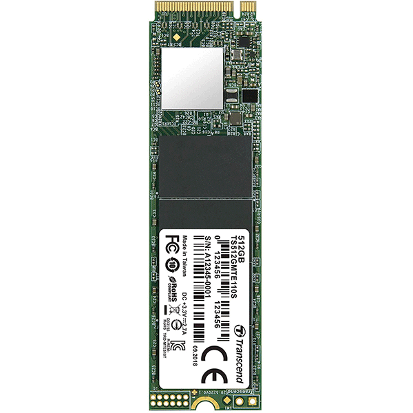 Transcend 512GB Nvme PCIe Gen3 X4 MTE110S M.2 SSD Solid State Drive TS512GMTE110S