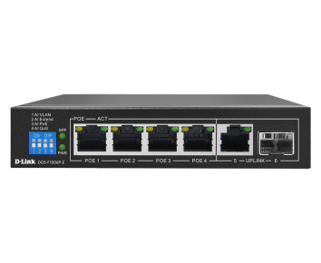 D-Link 250M 6-Port 1000Mbps Switch- DGS-F1006P-E