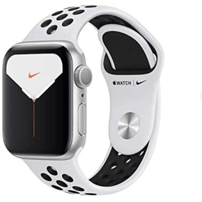 Apple Watch Nike Series 5 GPS, 40mm Silver Aluminium Case with Pure Platinum/Black Nike Sport Band