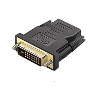 DVI-I Male to HDMI Female Adapter Gold Plated Black