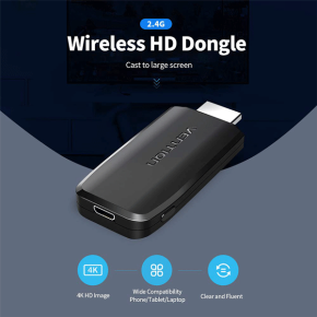 Vention Wireless Hd Dongle WiFi Display Adapter 4K 2.4G Video Casting Display Dongle with Extension Cable 