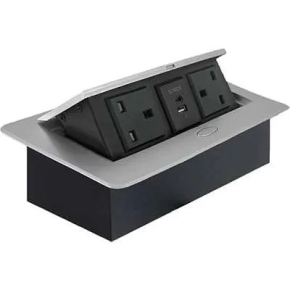 Nexa Silver Pop-up Multifunction Socket with Cable Socket