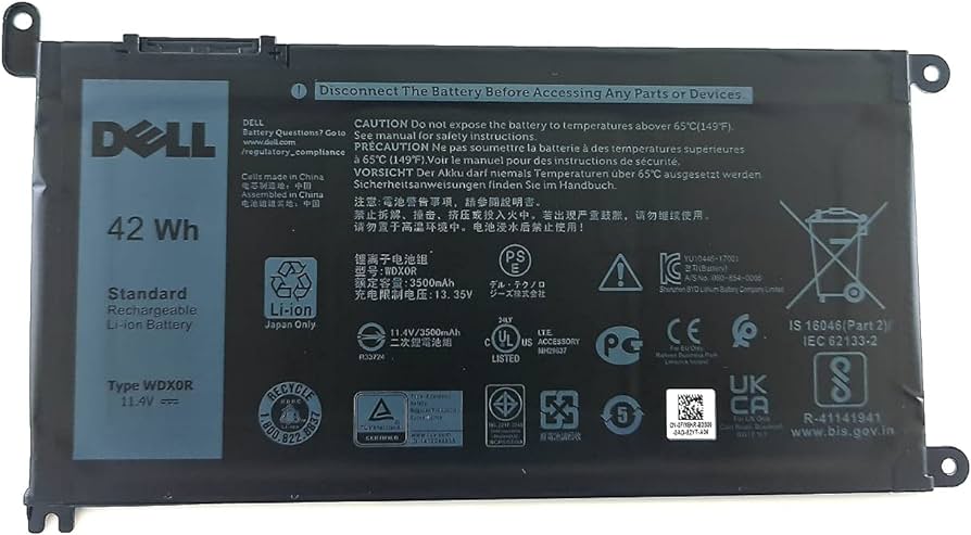 Original 42Wh Dell Inspiron 13 5368 2-in-1 battery