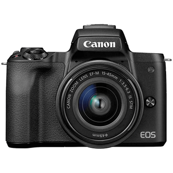 Canon EOS M50 Compact System Camera and EF-M 15-45 mm f/3.5-6.3 IS STM Lens – Black