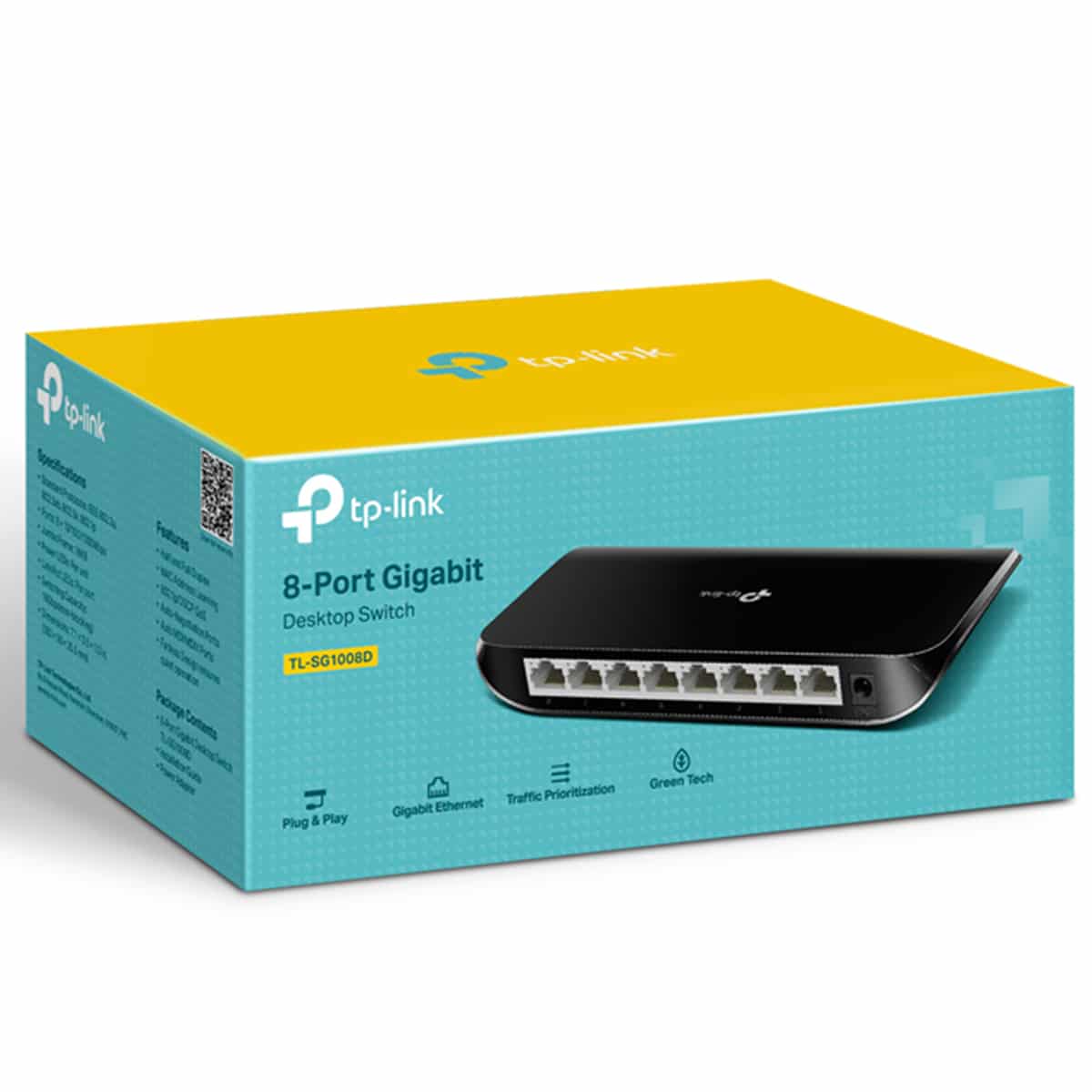 TP-Link 8-Port 10/100/1000Mbps Gigabit Desktop Switch - TL-SG1008D