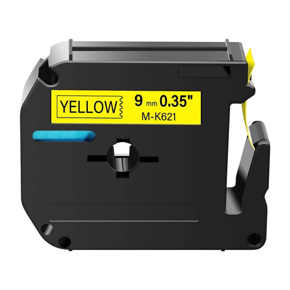 Brother M-K621 9mm Black on Yellow Tape 