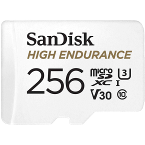 SanDisk MicroSD CLASS 10 100MBPS 256GB High Endurance Card  with Adapter (SDSQQNR-256G-GN6IA)