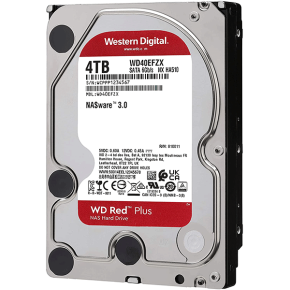 Western Digital Red Plus 4TB 5400rpm SATA 6Gb/s CMR 128MB Cache 3.5Inches NAS Internal Hard Drive ( WD40EFZX)