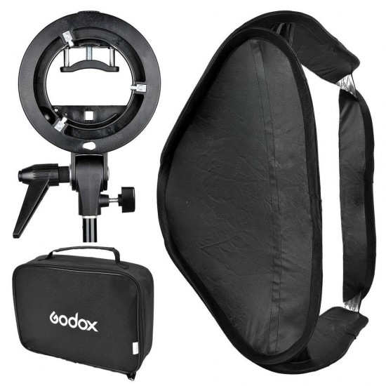 Godox Softbox Speedlite with S-type bracket and Grid (80cm x 80cm)
