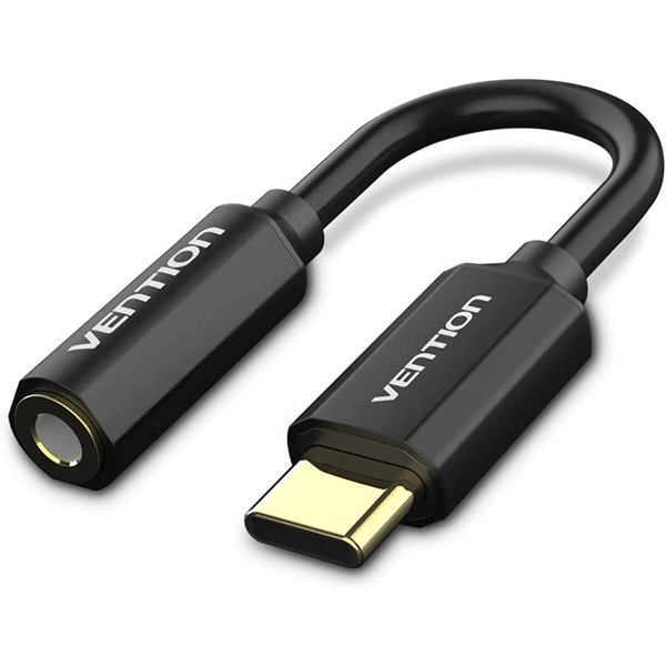 Vention Type-C to 3.5mm Audio Cable 0.1M Black Metal Type CFIBA