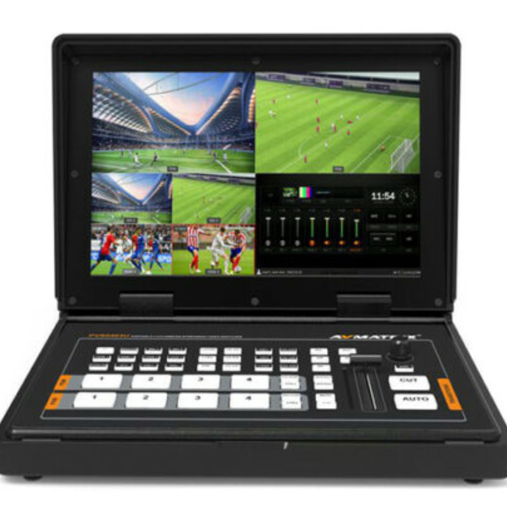 AVMATRIX PVS0403U 4-Channel SDI & HDMI Video Switcher with 10.1″ Monitor
