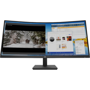 HP M34d 34' WQHD Curved Monitor, 1500R Curvature VA Display 100Hz Refresh Rate, 5ms Response Time, Height Adjustable, On Screen Controls, 1xDP / 1xHDMI/ USB-A 5Gbps / USB-B / USB-C- 3B1W4AS